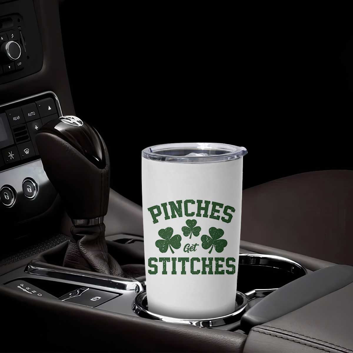 Funny St Patrick's Day Pinches Get Stiches Tumbler Cup Shamrock TS11 Print Your Wear