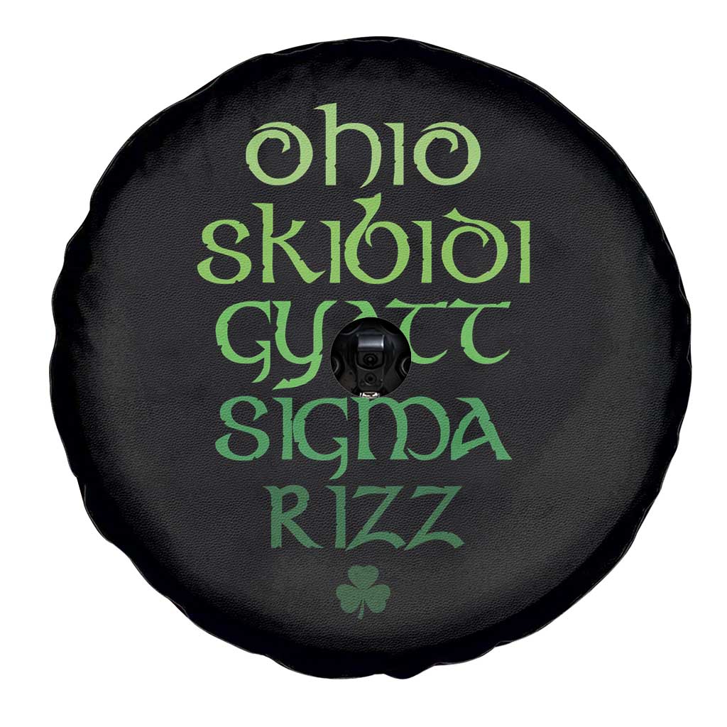Funny Ohio Skibidi Gyatt Sigma Rizz St Patrick's Day Spare Tire Cover Shamrock TS11 Print Your Wear