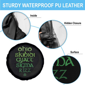 Funny Ohio Skibidi Gyatt Sigma Rizz St Patrick's Day Spare Tire Cover Shamrock TS11 Print Your Wear