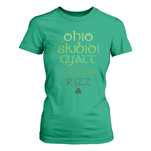 Funny Ohio Skibidi Gyatt Sigma Rizz St Patrick's Day T Shirt For Women Shamrock TS11 Irish Green Print Your Wear