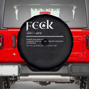 Funny Irish Pride Spare Tire Cover Feck Definition Shamrocks St Patrick's Day TS11 Black Print Your Wear