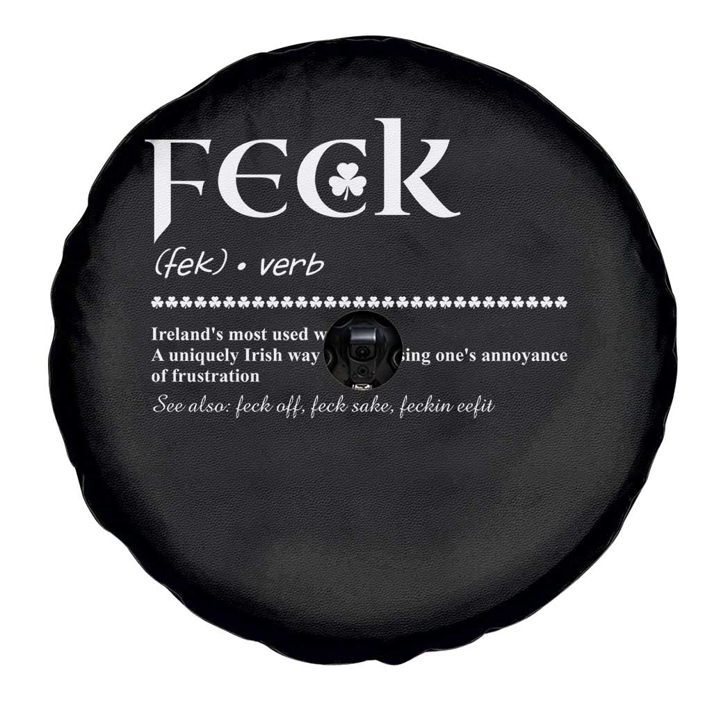 Funny Irish Pride Spare Tire Cover Feck Definition Shamrocks St Patrick's Day TS11 Print Your Wear