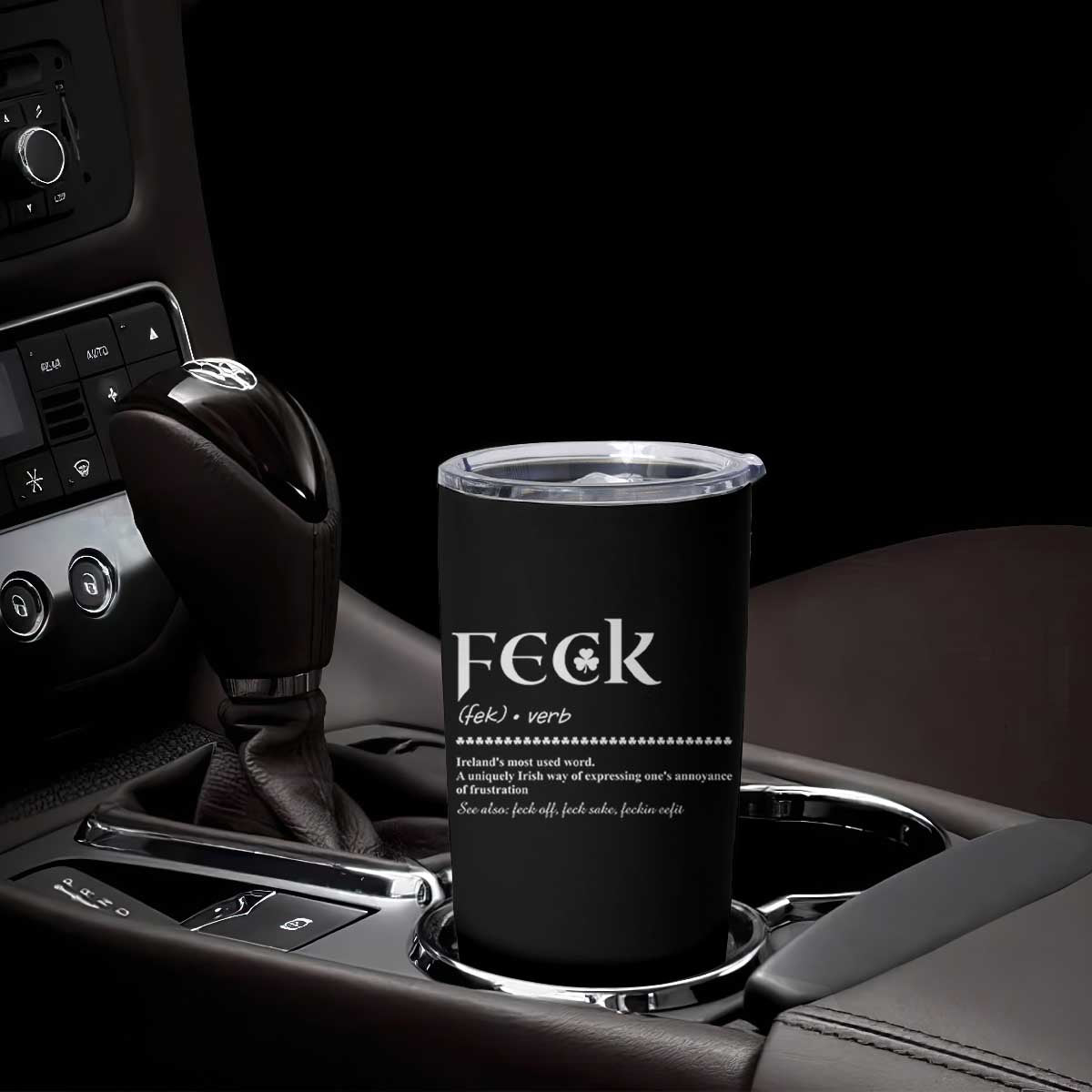 Funny Irish Pride Tumbler Cup Feck Definition Shamrocks St Patrick's Day TS11 Print Your Wear