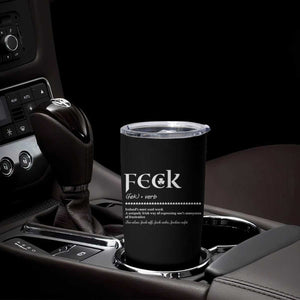 Funny Irish Pride Tumbler Cup Feck Definition Shamrocks St Patrick's Day TS11 Print Your Wear