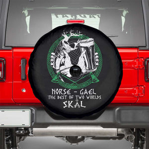 Funny Norse Gael The Best Of Two Worlds Skal Spare Tire Cover Irish Viking Beer TS11 Black Print Your Wear