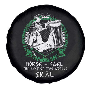 Funny Norse Gael The Best Of Two Worlds Skal Spare Tire Cover Irish Viking Beer TS11 Print Your Wear