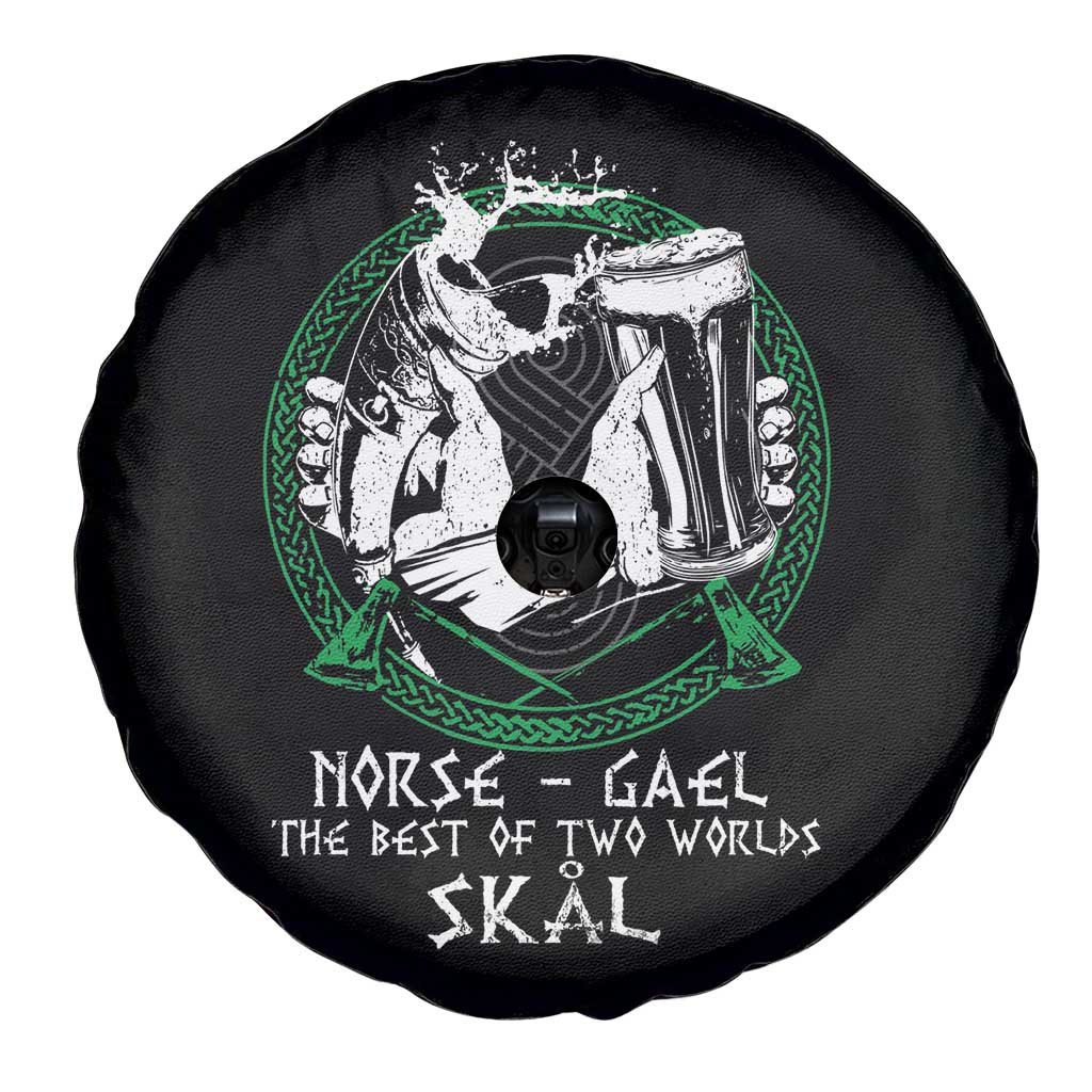 Funny Norse Gael The Best Of Two Worlds Skal Spare Tire Cover Irish Viking Beer TS11 Print Your Wear