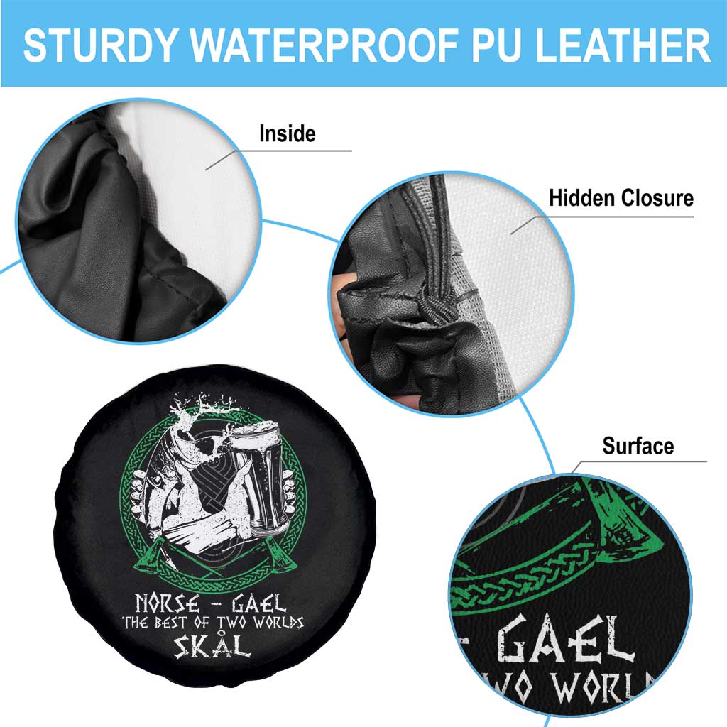 Funny Norse Gael The Best Of Two Worlds Skal Spare Tire Cover Irish Viking Beer TS11 Print Your Wear