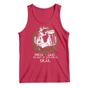 Funny Norse Gael The Best Of Two Worlds Skal Tank Top Irish Viking Beer TS11 Red Print Your Wear