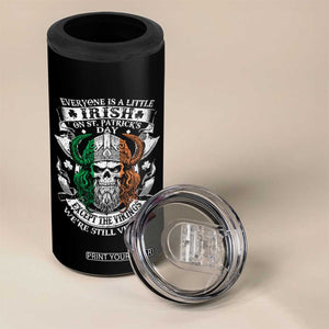 Funny Irish Viking 4 in 1 Can Cooler Tumbler Everyone Is A Little Irish On St Patrick's Day TS11 Print Your Wear