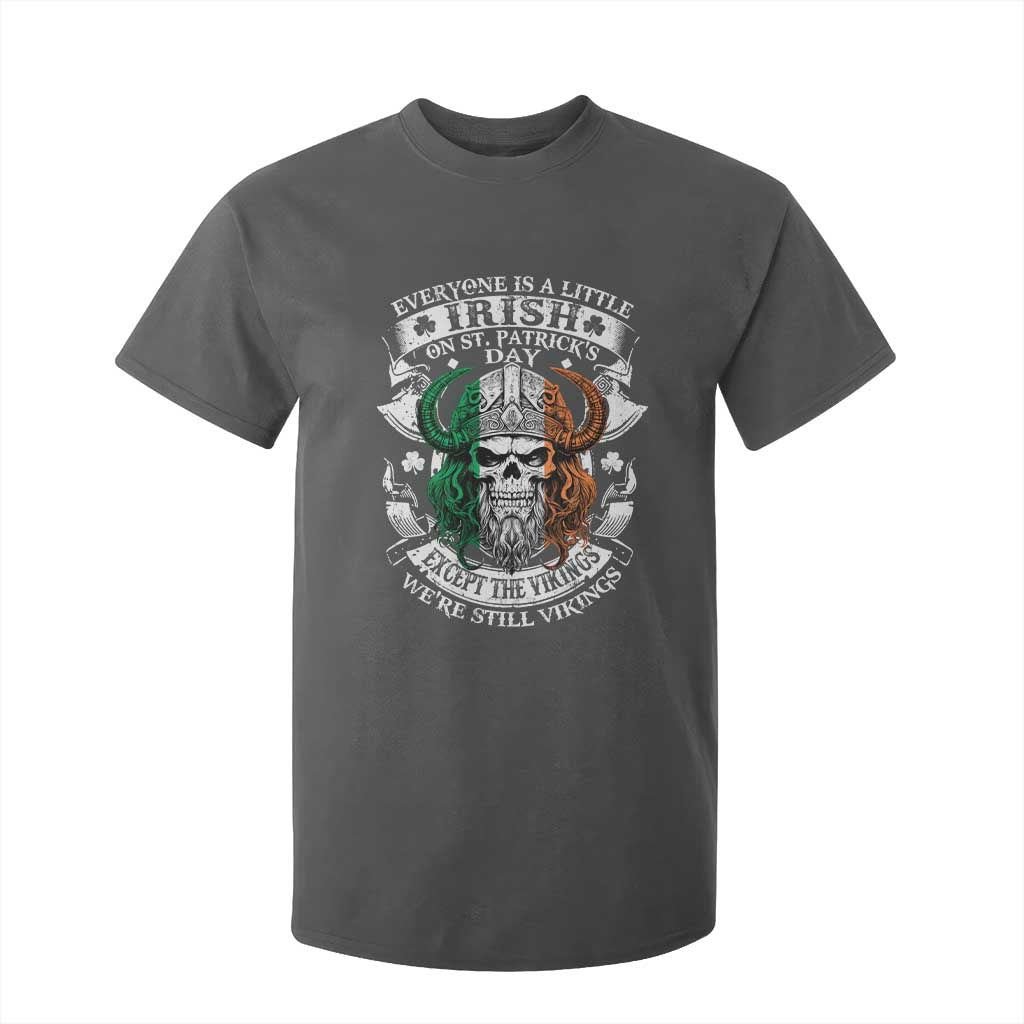 Funny Irish Viking T Shirt For Kid Everyone Is A Little Irish On St Patrick's Day TS11 Dark Heather Print Your Wear