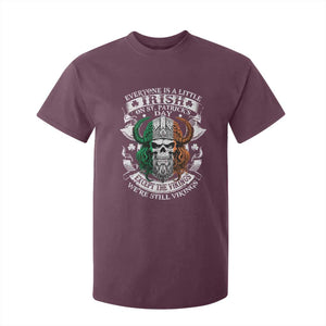 Funny Irish Viking T Shirt For Kid Everyone Is A Little Irish On St Patrick's Day TS11 Maroon Print Your Wear