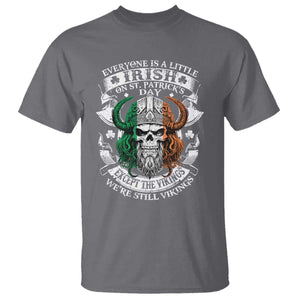 Funny Irish Viking T Shirt Everyone Is A Little Irish On St Patrick's Day TS11 Charcoal Print Your Wear