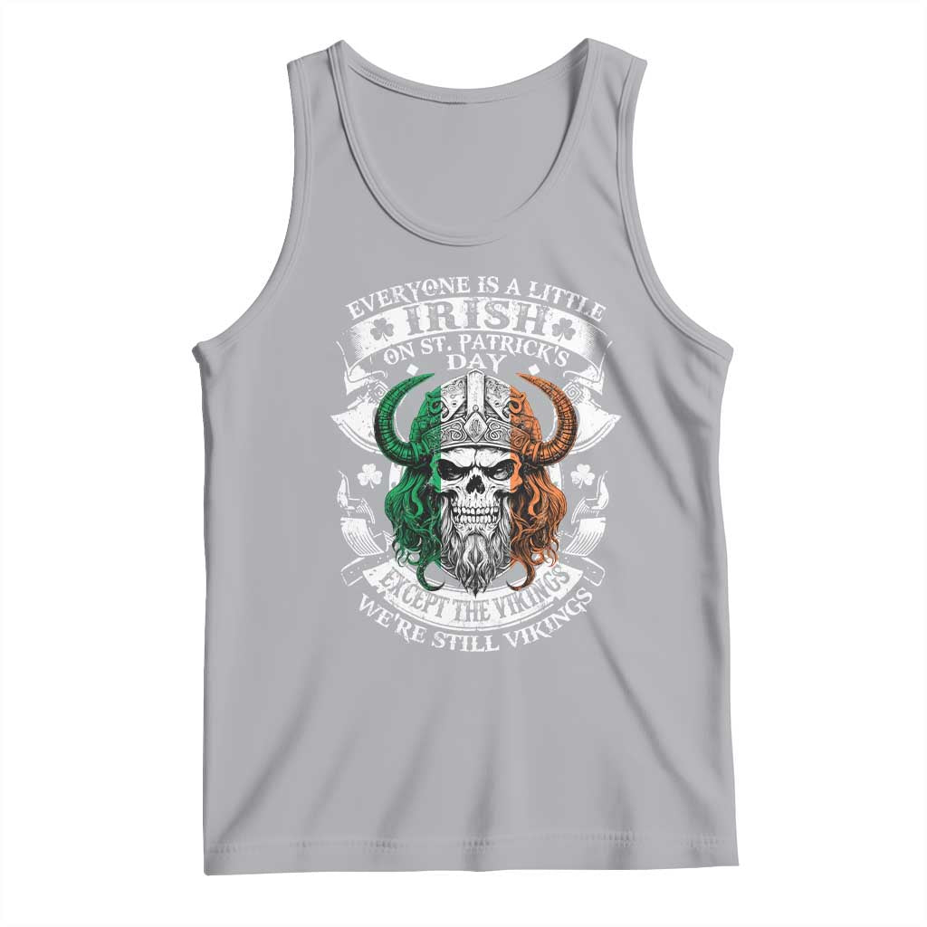 Funny Irish Viking Tank Top Everyone Is A Little Irish On St Patrick's Day TS11 Athletic Heather Print Your Wear