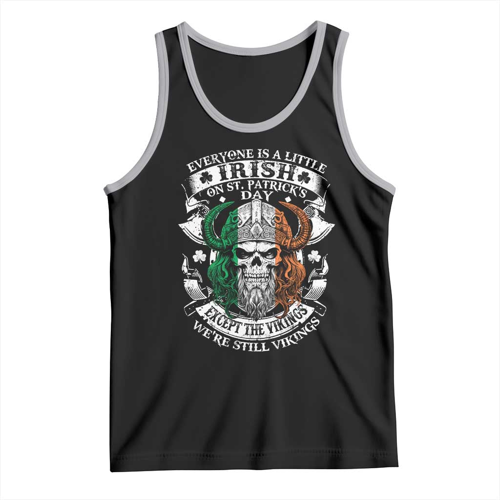 Funny Irish Viking Tank Top Everyone Is A Little Irish On St Patrick's Day TS11 Black Athletic Heather Print Your Wear