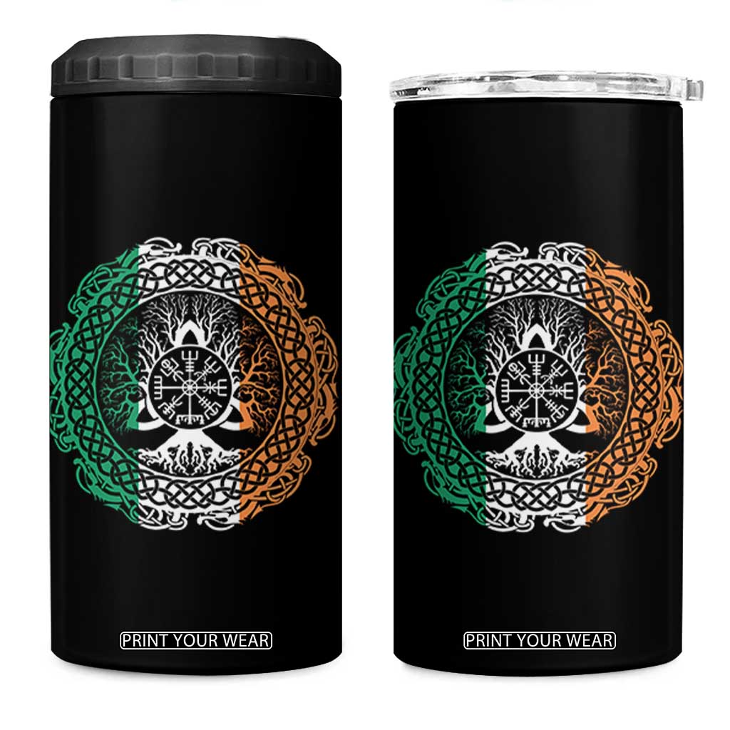 Norse Gaels Viking Yggdrasil Awe Tree 4 in 1 Can Cooler Tumbler Irish St Patricks Day TS11 One Size: 16 oz Black Print Your Wear