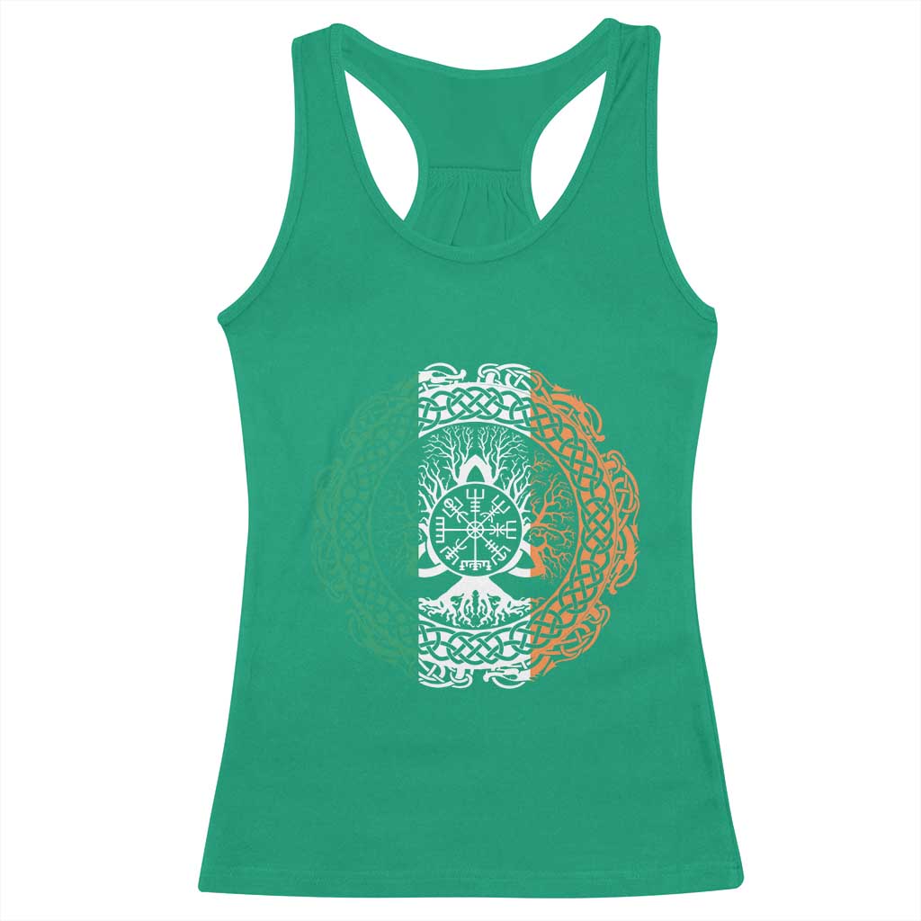 Norse Gaels Viking Yggdrasil Awe Tree Racerback Tank Top Irish St Patricks Day TS11 Irish Green Print Your Wear