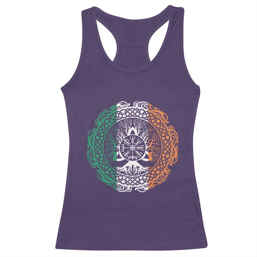 Norse Gaels Viking Yggdrasil Awe Tree Racerback Tank Top Irish St Patricks Day TS11 Purple Print Your Wear