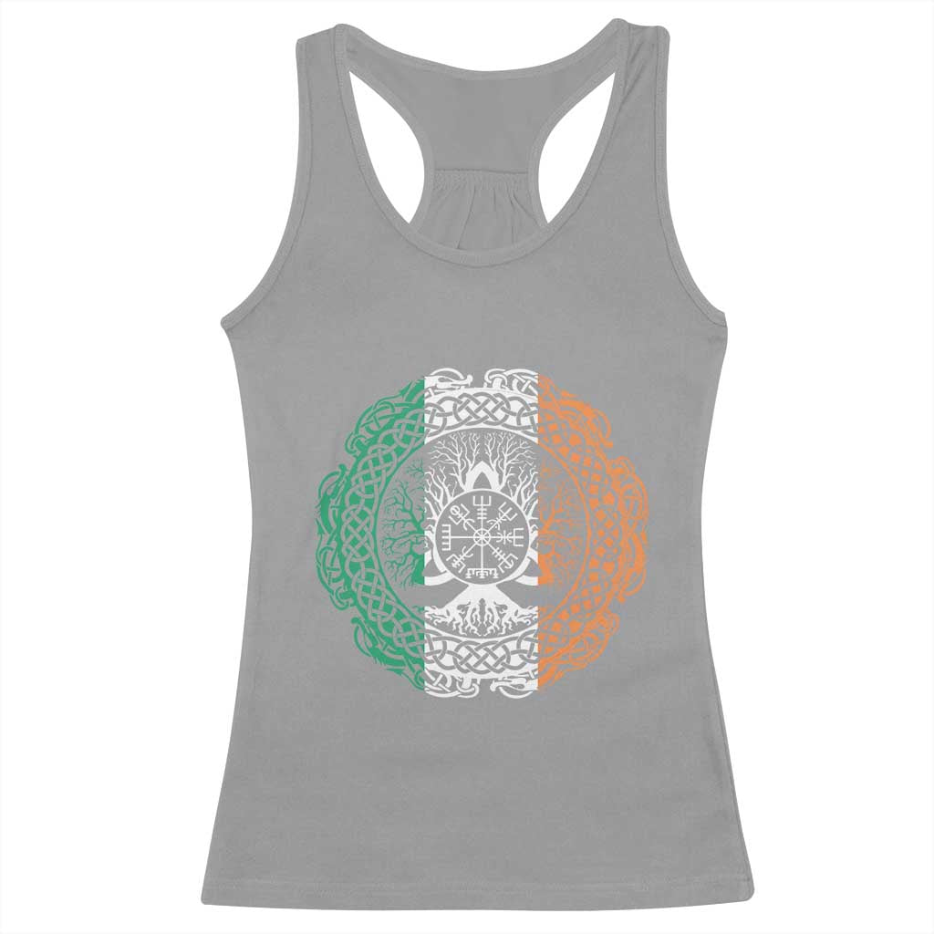 Norse Gaels Viking Yggdrasil Awe Tree Racerback Tank Top Irish St Patricks Day TS11 Sport Gray Print Your Wear