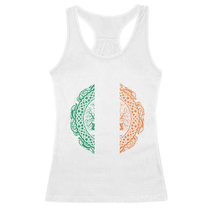 Norse Gaels Viking Yggdrasil Awe Tree Racerback Tank Top Irish St Patricks Day TS11 White Print Your Wear