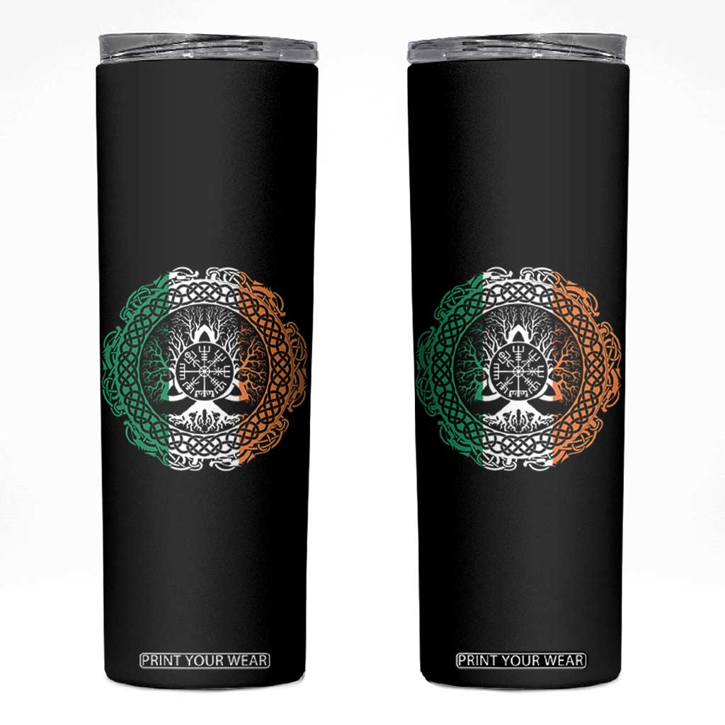 Norse Gaels Viking Yggdrasil Awe Tree Skinny Tumbler Irish St Patricks Day TS11 Black Print Your Wear