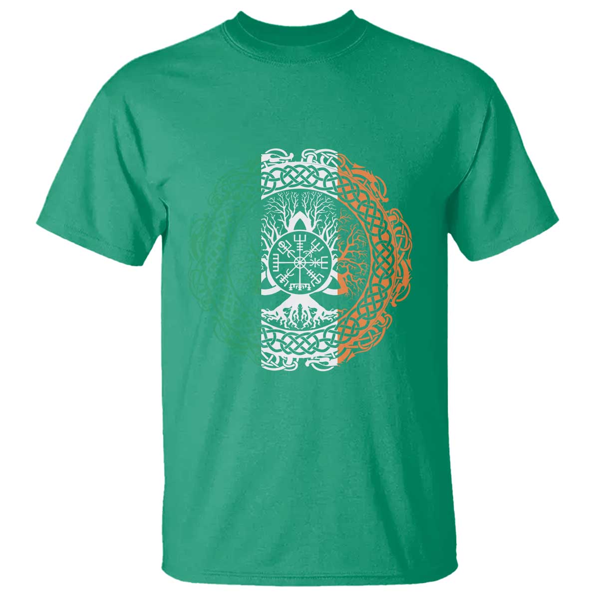 Norse Gaels Viking Yggdrasil Awe Tree T Shirt Irish St Patricks Day TS11 Irish Green Print Your Wear