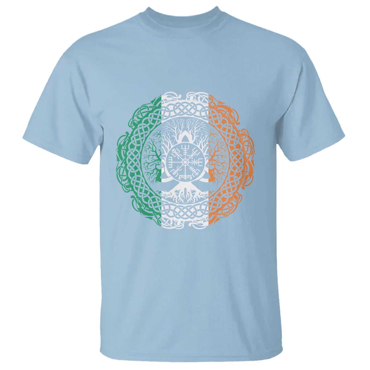 Norse Gaels Viking Yggdrasil Awe Tree T Shirt Irish St Patricks Day TS11 Light Blue Print Your Wear