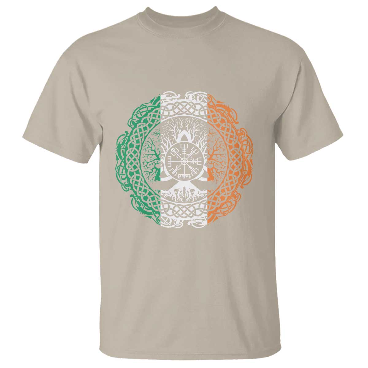 Norse Gaels Viking Yggdrasil Awe Tree T Shirt Irish St Patricks Day TS11 Sand Print Your Wear
