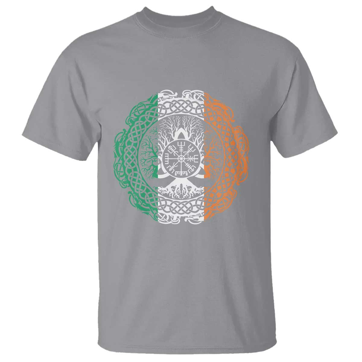 Norse Gaels Viking Yggdrasil Awe Tree T Shirt Irish St Patricks Day TS11 Sport Gray Print Your Wear