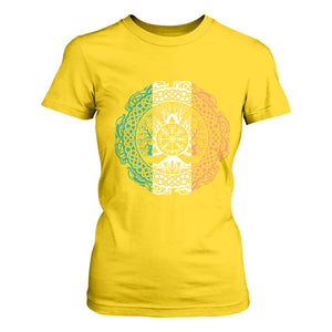 Norse Gaels Viking Yggdrasil Awe Tree T Shirt For Women Irish St Patricks Day TS11 Daisy Print Your Wear
