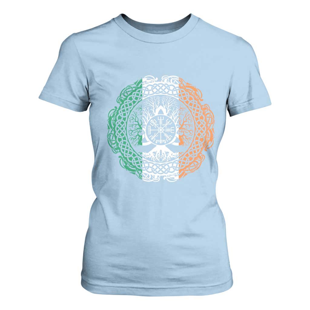 Norse Gaels Viking Yggdrasil Awe Tree T Shirt For Women Irish St Patricks Day TS11 Light Blue Print Your Wear