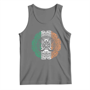 Norse Gaels Viking Yggdrasil Awe Tree Tank Top Irish St Patricks Day TS11 Black Heather Print Your Wear
