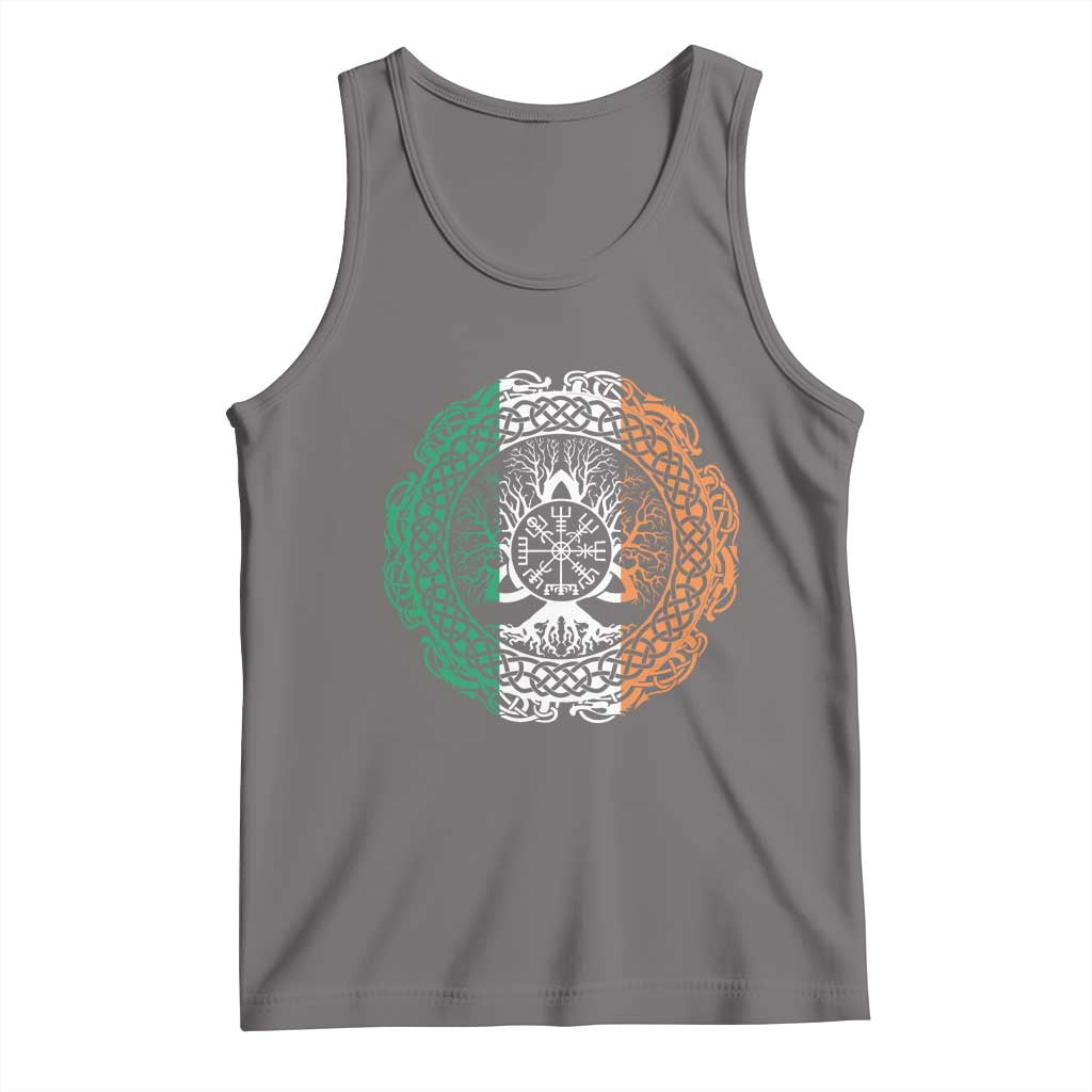 Norse Gaels Viking Yggdrasil Awe Tree Tank Top Irish St Patricks Day TS11 Deep Heather Print Your Wear