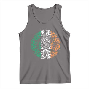 Norse Gaels Viking Yggdrasil Awe Tree Tank Top Irish St Patricks Day TS11 Deep Heather Print Your Wear