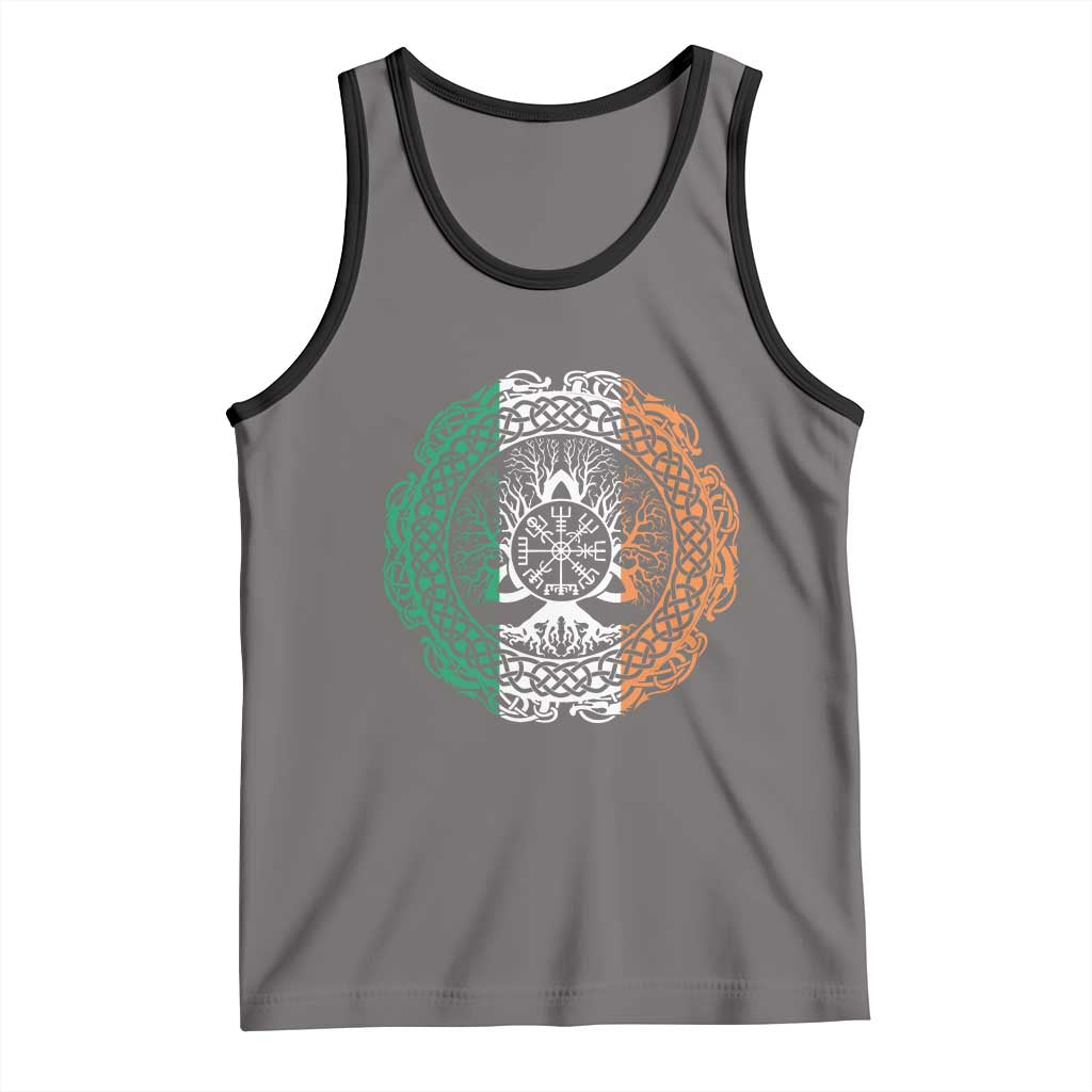 Norse Gaels Viking Yggdrasil Awe Tree Tank Top Irish St Patricks Day TS11 Deep Heather Black Print Your Wear