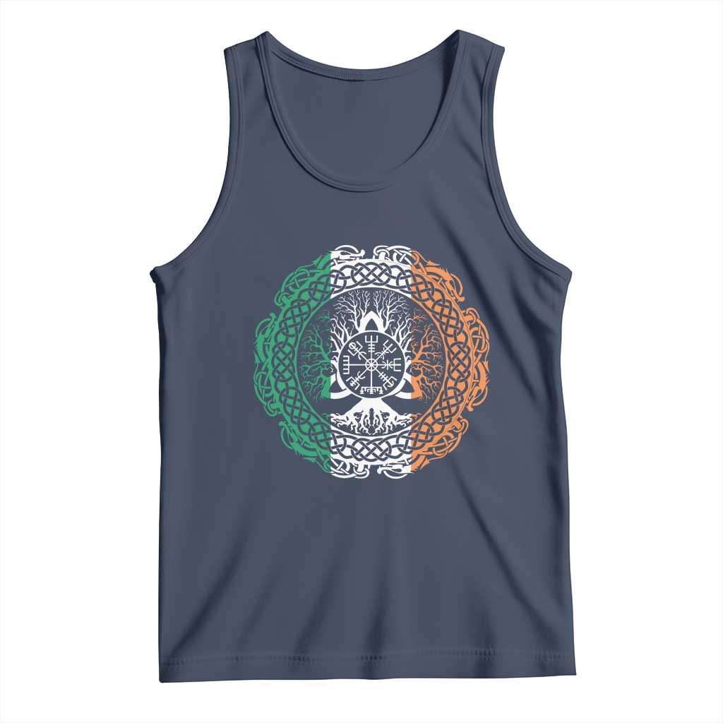 Norse Gaels Viking Yggdrasil Awe Tree Tank Top Irish St Patricks Day TS11 Navy Print Your Wear