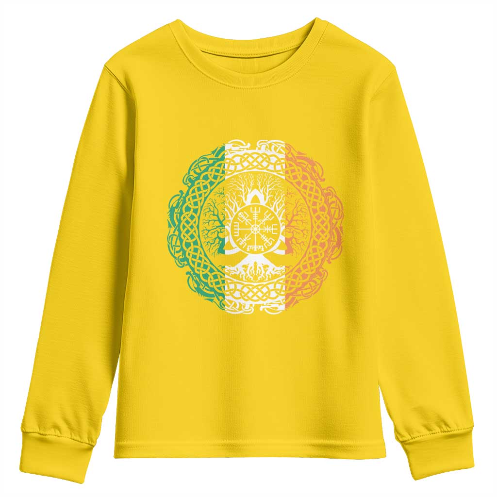 Norse Gaels Viking Yggdrasil Awe Tree Youth Sweatshirt Irish St Patricks Day TS11 Daisy Print Your Wear