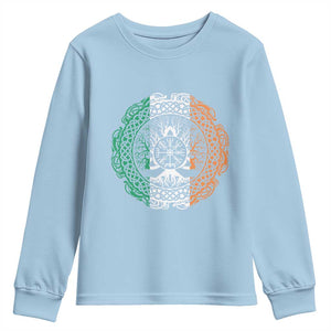 Norse Gaels Viking Yggdrasil Awe Tree Youth Sweatshirt Irish St Patricks Day TS11 Light Blue Print Your Wear