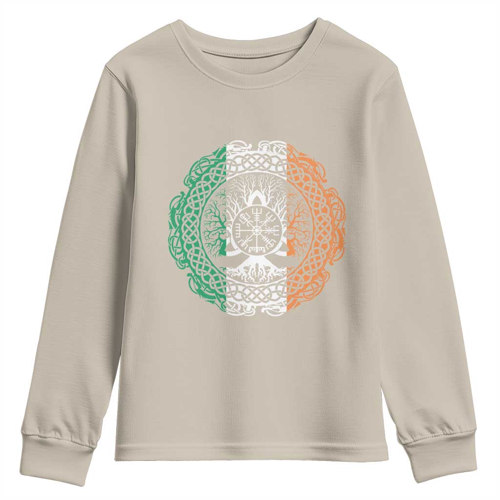 Norse Gaels Viking Yggdrasil Awe Tree Youth Sweatshirt Irish St Patricks Day TS11 Sand Print Your Wear