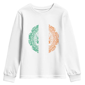 Norse Gaels Viking Yggdrasil Awe Tree Youth Sweatshirt Irish St Patricks Day TS11 White Print Your Wear