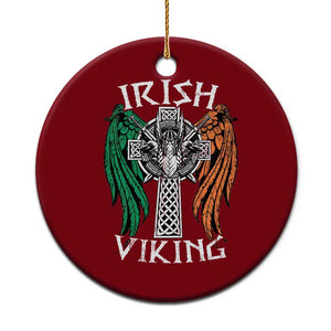 Irish Viking Ceramic Ornament Vintage Shamrock Celtic Viking Skull TS11 1pc Red Print Your Wear