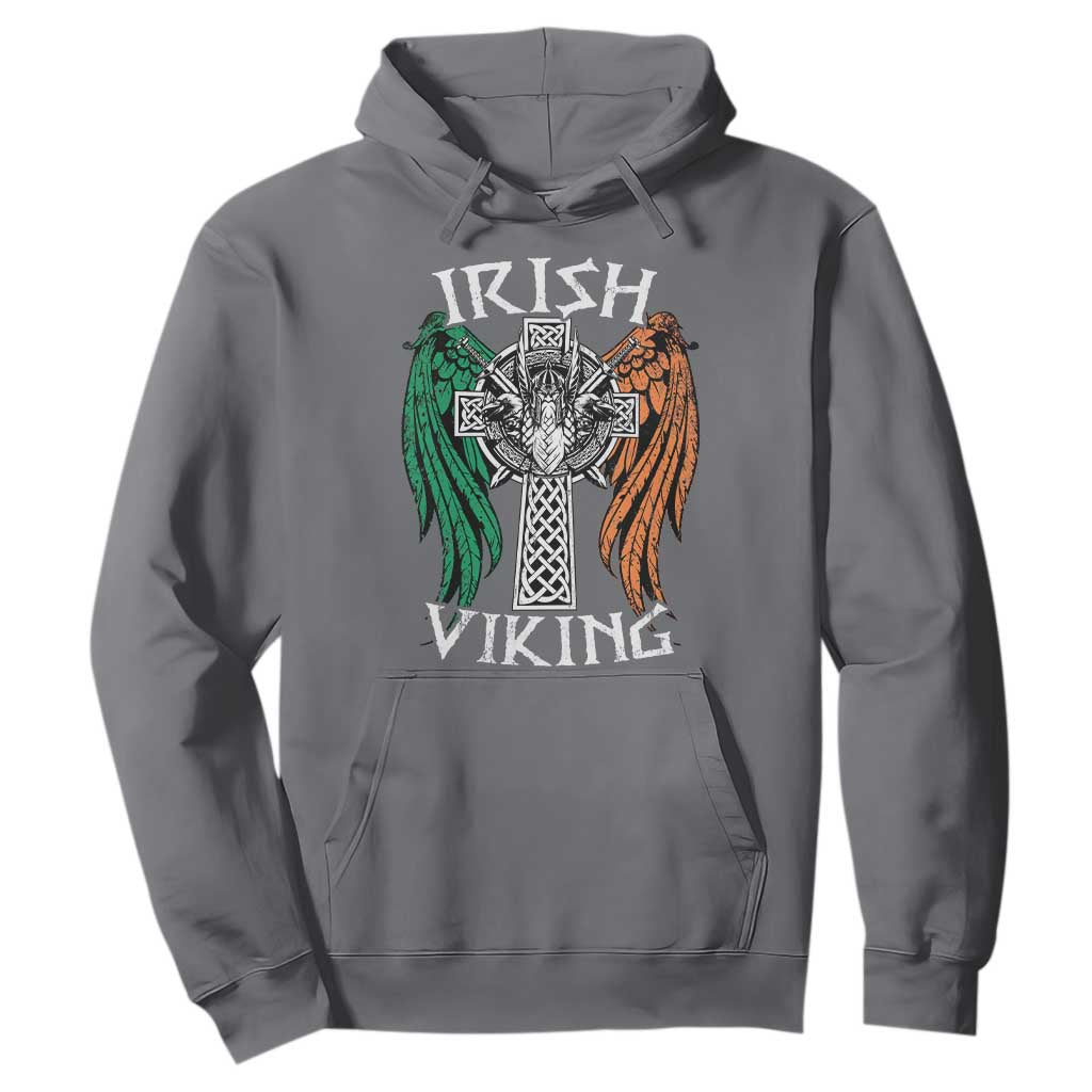 Irish Viking Hoodie Vintage Shamrock Celtic Viking Skull TS11 Charcoal Print Your Wear