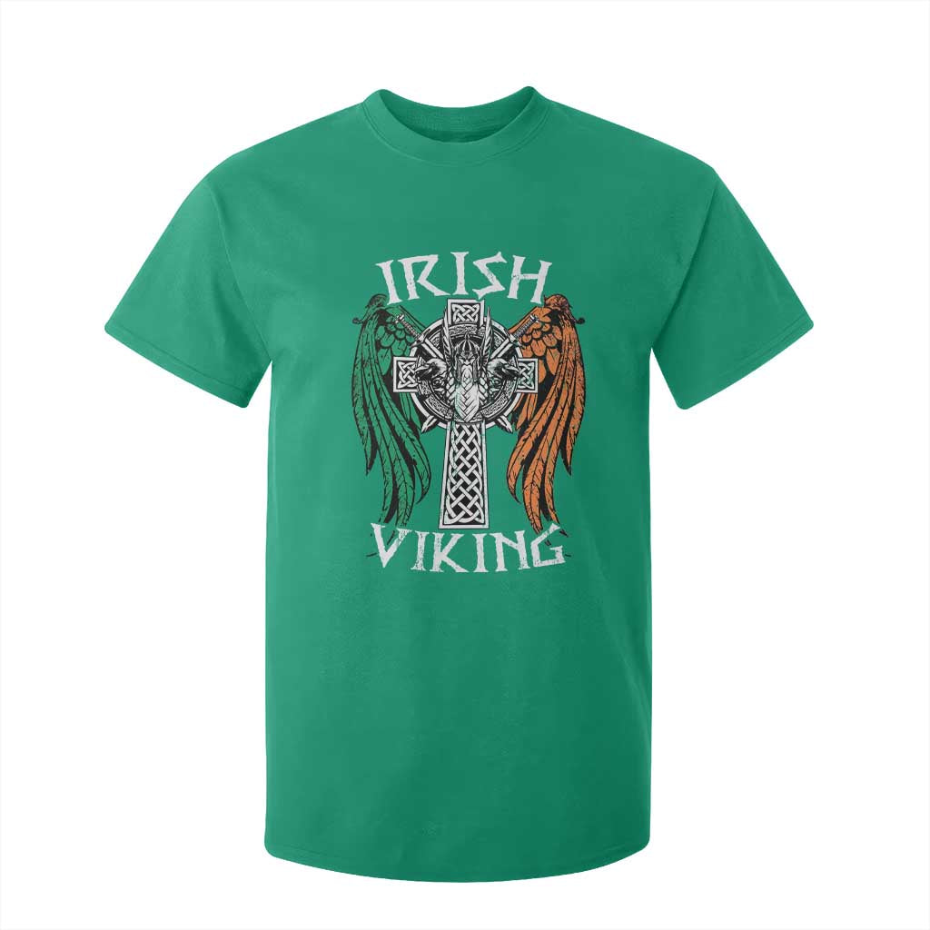 Irish Viking T Shirt For Kid Vintage Shamrock Celtic Viking Skull TS11 Irish Green Print Your Wear