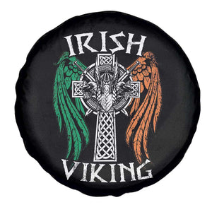 Irish Viking Spare Tire Cover Vintage Shamrock Celtic Viking Skull TS11 Print Your Wear