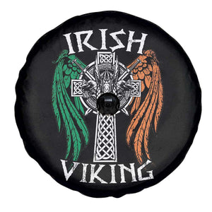 Irish Viking Spare Tire Cover Vintage Shamrock Celtic Viking Skull TS11 Print Your Wear