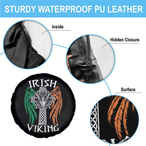 Irish Viking Spare Tire Cover Vintage Shamrock Celtic Viking Skull TS11 Print Your Wear