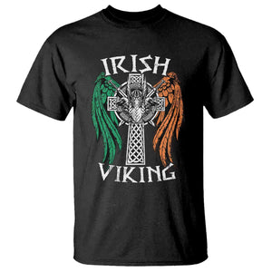 Irish Viking T Shirt Vintage Shamrock Celtic Viking Skull TS11 Black Print Your Wear