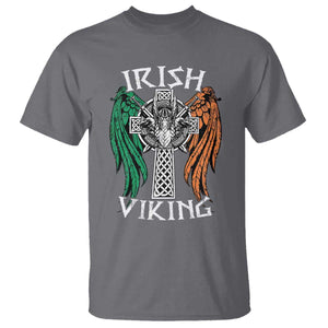 Irish Viking T Shirt Vintage Shamrock Celtic Viking Skull TS11 Charcoal Print Your Wear