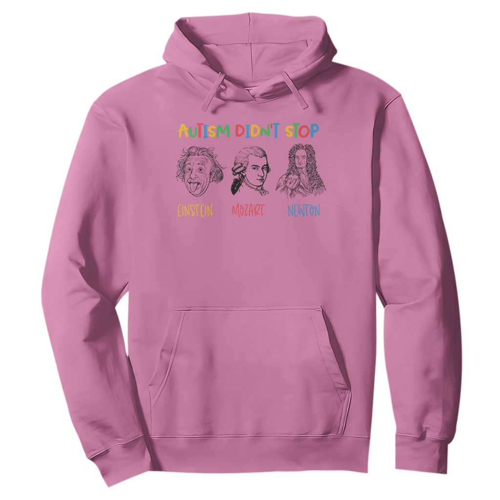 Autism Didn't Stop Einstein Mozart Newton Hoodie Autism Awareness TS11 Azalea Print Your Wear