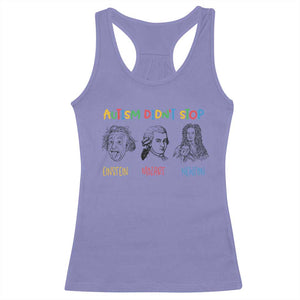 Autism Didn't Stop Einstein Mozart Newton Racerback Tank Top Autism Awareness TS11 Violet Print Your Wear